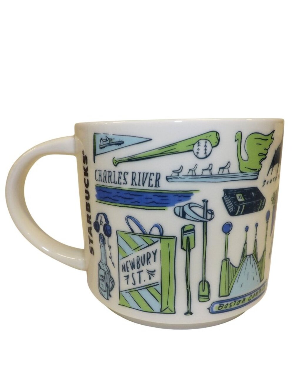 Starbucks Been There Series Boston Mug 14oz Ceramic Collectible Coffee Cup
